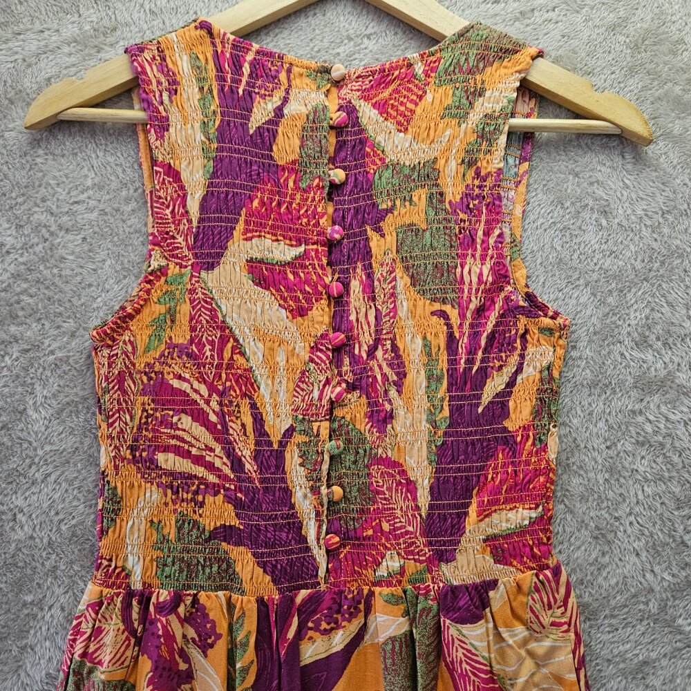 NWT FatFace Aria Tropical Floral Midi Dress Fitted Shirred Top & Flowy Skirt New - Picture 10 of 10